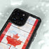 Canada Flag Light Wood iPhone 14 Pro Waterproof Case
